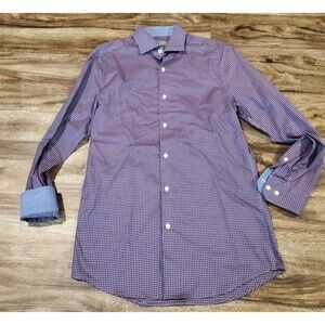 Perry Ellis Premium Men's 15 32/33 Button Down Shirt Slim Fit Long Sleeve